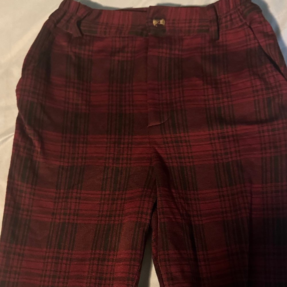 Willow Red and Black Plaid Fabric